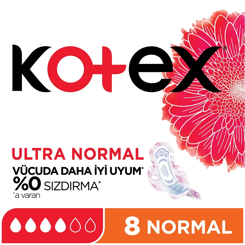 Kotex كوتكس ألترا فوط صحية عادية عبوة من 8 قطع