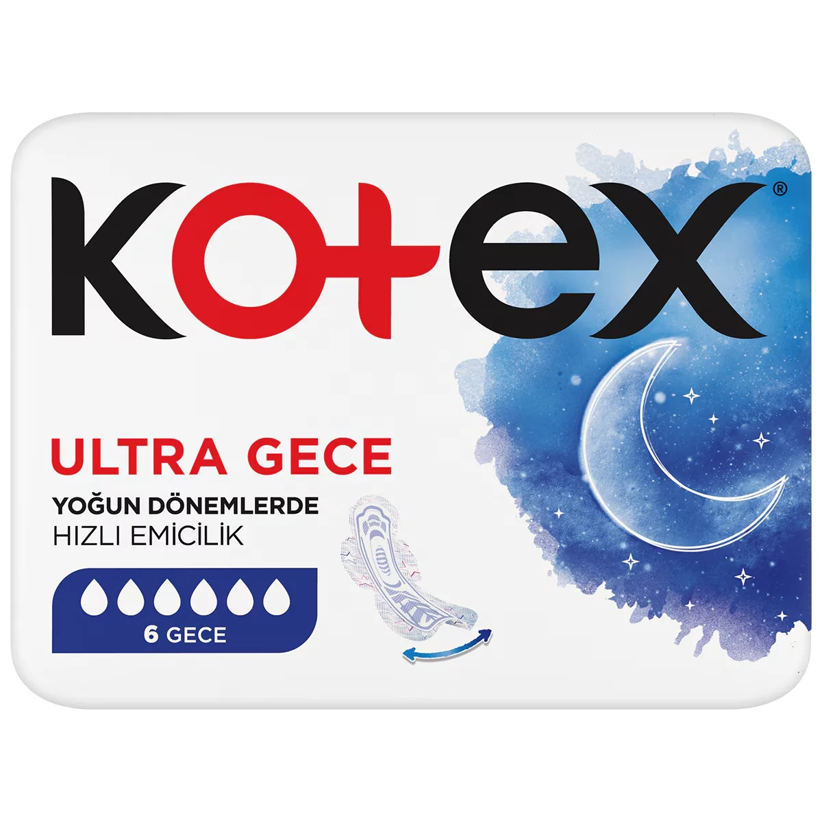 Kotex Ultra Night Fast Absorbent Pad 6 pcs