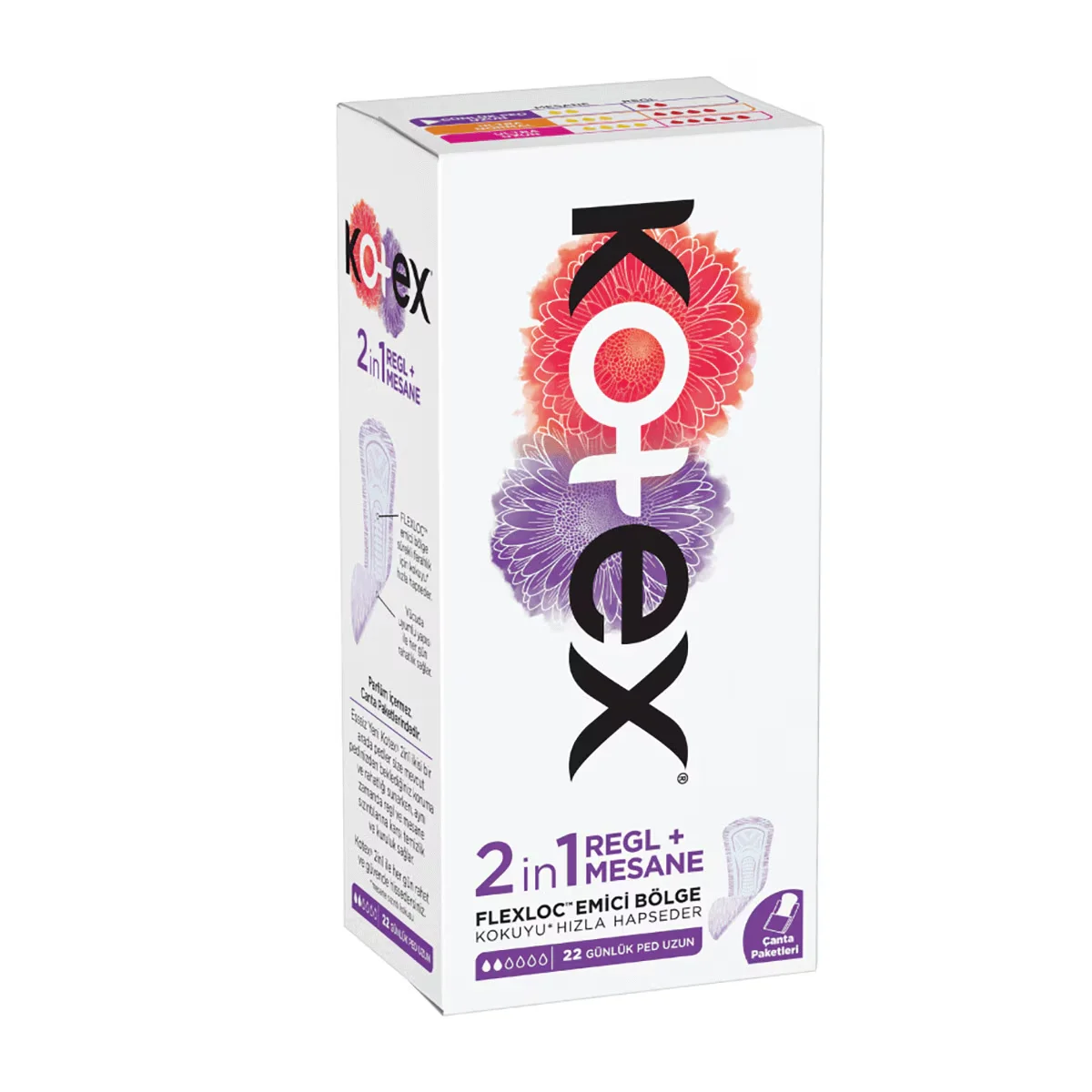 Kotex 2 in 1 period + Daily Bladder Pad 22 pcs