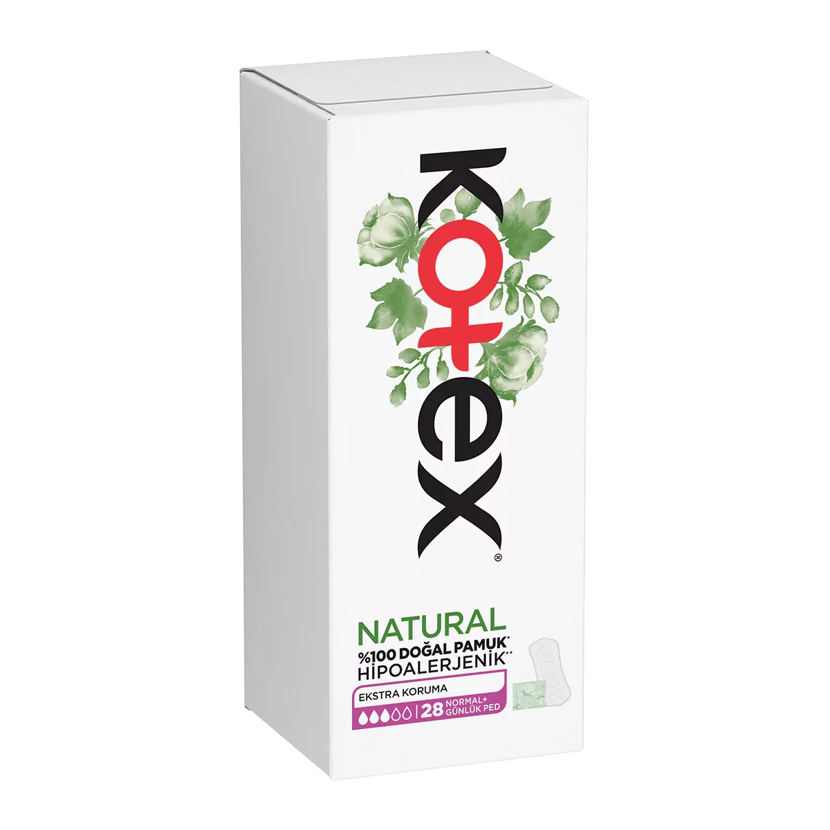 Kotex Natural Regular Daily Pad Extra Protection 28 pcs