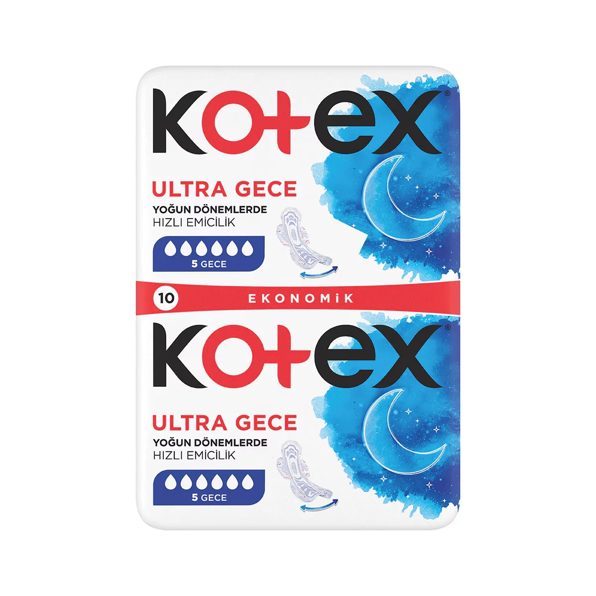 Kotex Ultra Double Sanitary Pad Night 10 pack
