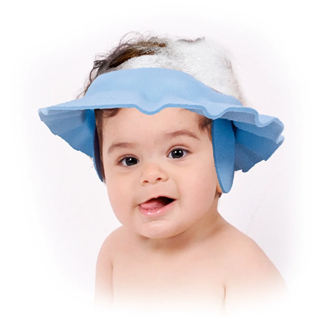 Sevi Bebe قبعة استحمام للأطفال من سيفي بيبي أزرق