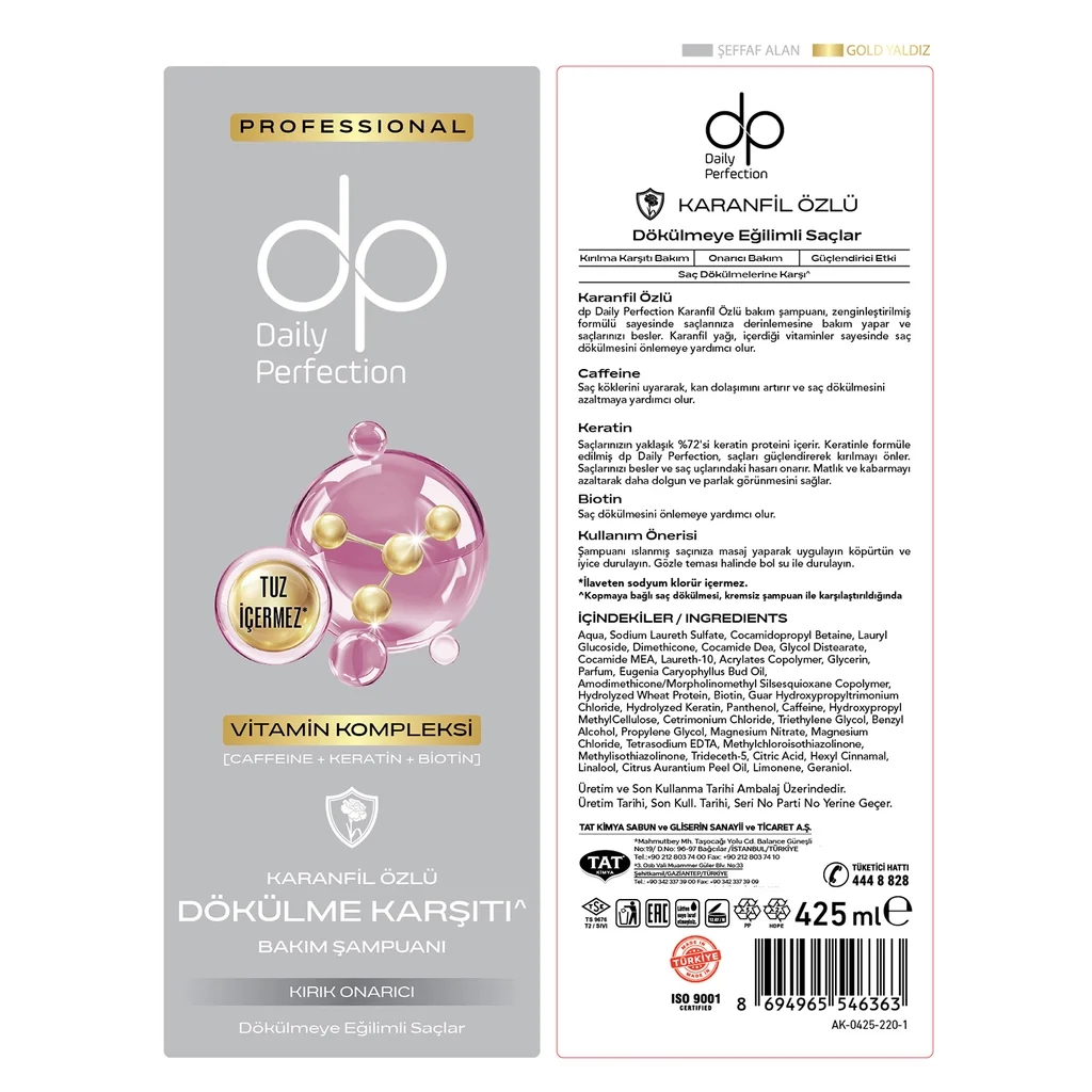 Dp Daily Perfection salzfreies Nelken-Shampoo 425ml