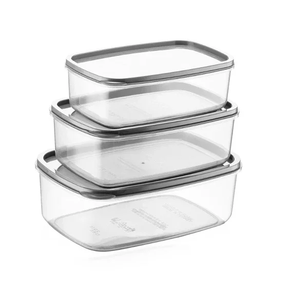 Bee Home 3-Piece Clear Storage Box Set, 1200ml-2900ml