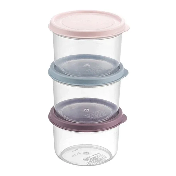 Bee Home Mini Round Storage Box - 3-Piece Set, 175 ml, Dishwasher Safe