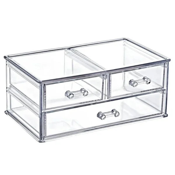 Bee Home Crystal Three Compartment Drawer Organizer 23cm
