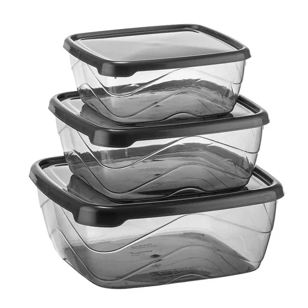 Bee Home 3-Piece Dishwasher Safe Square Storage Set