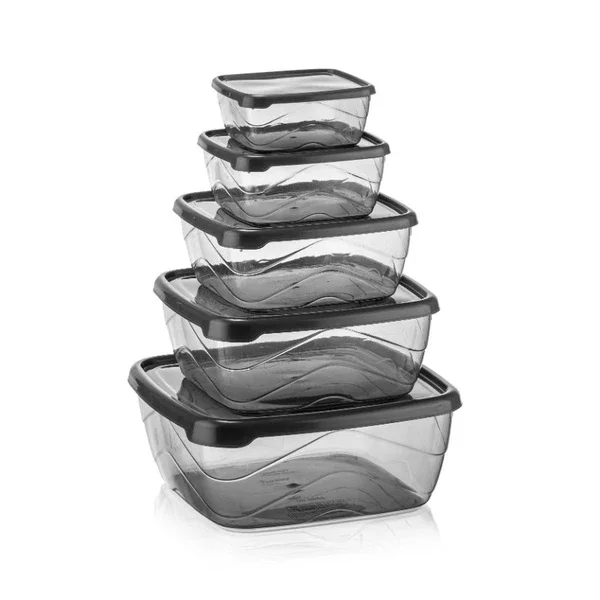 Bee Home 5-Piece Square Storage Box Set - Dishwasher Safe