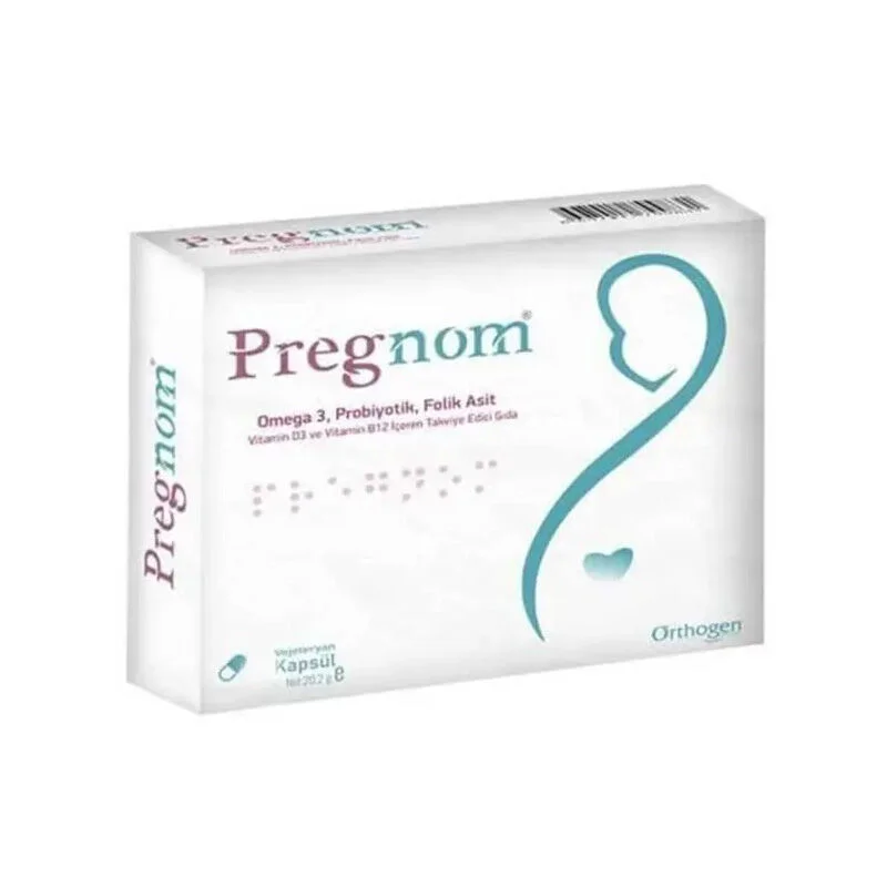 Pregnom Omega 3 probiotic Folic Acid 30 soft Gel Capsules