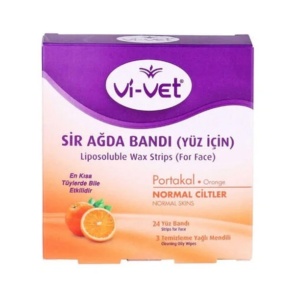 Vi-vet Facial Waxing Strips Orange Set Of 24