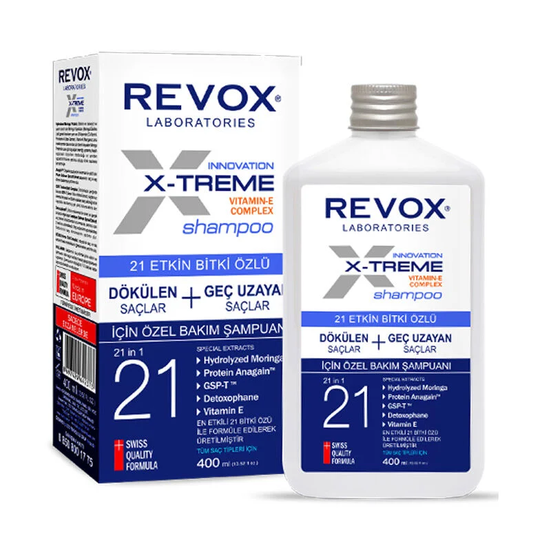Шампунь Revox X-treme 21 активная эссенция растений от выпадения волос 400 мл