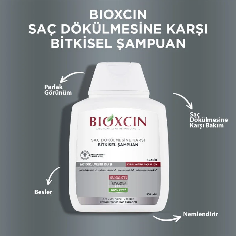 Bioxcin Genessis Classic Shampoo For Normal To Dry Hair 3 x300 ml