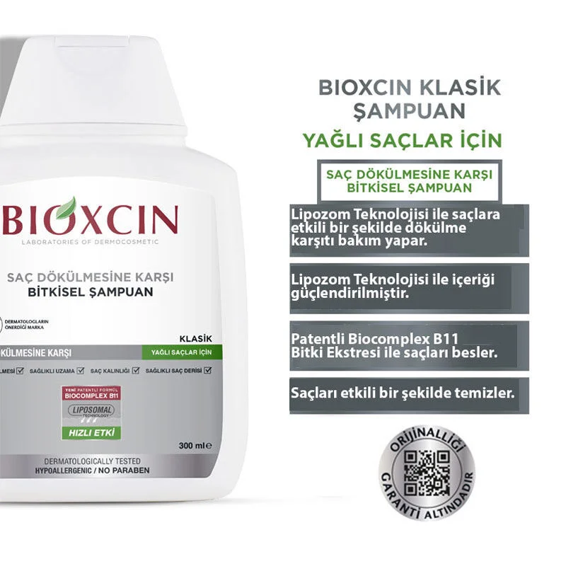Bioxcin Genessis Classic Shampoo For Oily Hair 3 x300 ml