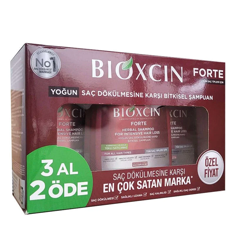 Bioxcin شامبو بيوكسين فورتيه لعلاج تساقط الشعر الشديد ٣ × ٣٠٠ مل