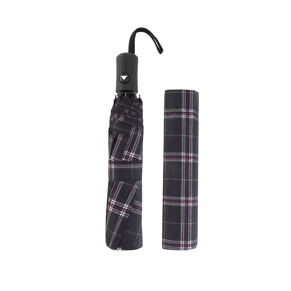 True Spirit Umbrella Semi-automatic Navy Blue Checkered