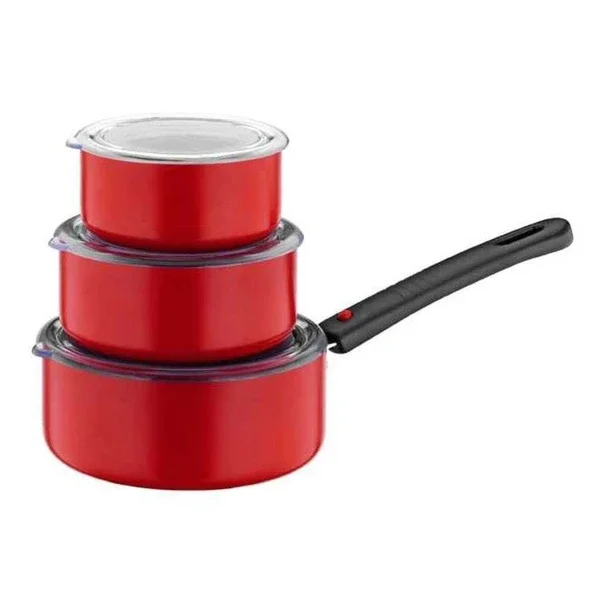 Papilla Red Storage Box Set Of 3 (12-14-16 cm)
