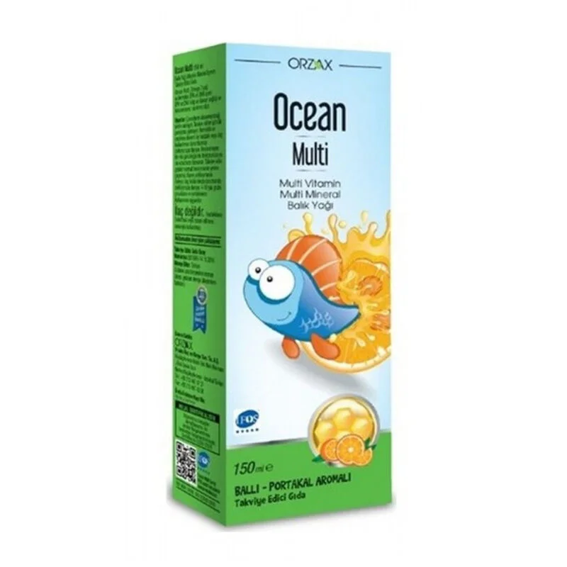 Orzax Ocean Multi Syrup Honey Orange Flavor 150 ml