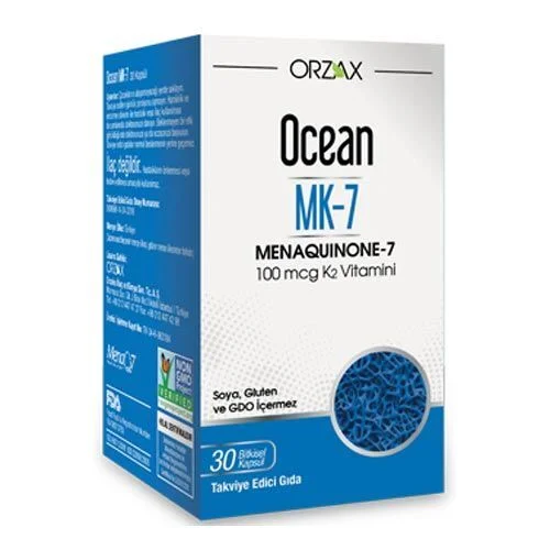Orzax Ocean Mk-7 menaquinone-7 100 mcg Vitamin K2 30 capsules
