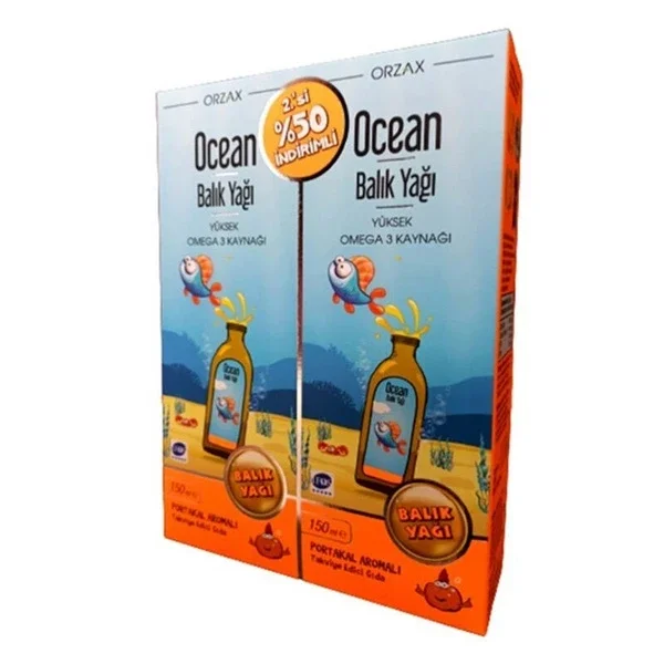 Orzax Ocean Omega 3 fish Oil Syrup 150 ml Double Pack