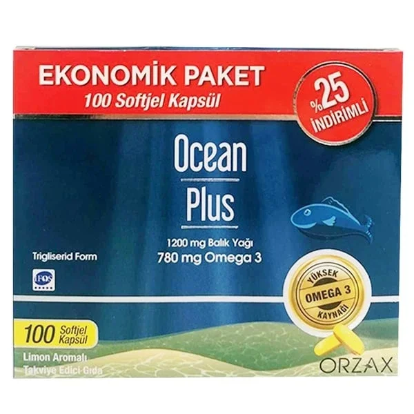 Orzax Ocean Plus Lemon Flavored 100 capsules Economic Package