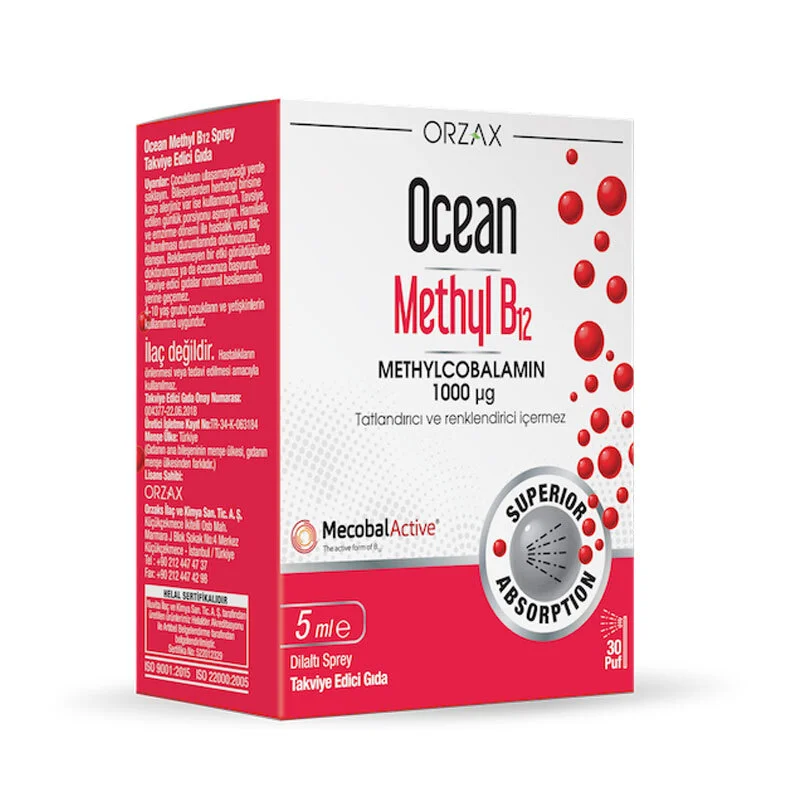 Orzax Ocean Methyl B12 1000 mg Spray 5 ml