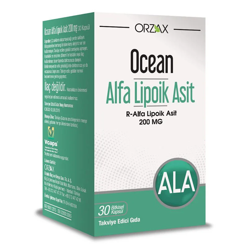 Orzax Ocean Alpha Lipoic Acid 200 mg 30 capsules