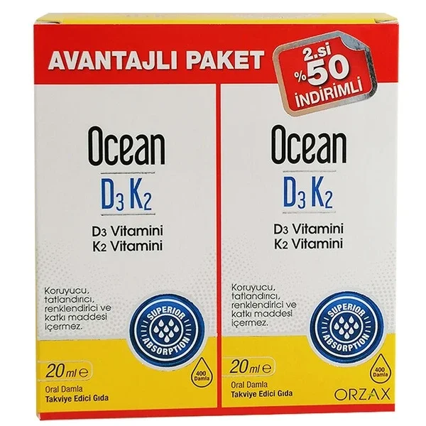 Orzax Ocean D3 k2 20 ml Supplementary Food Advantage Package