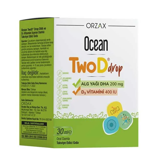 Orzax Ocean Twod Drop Vitamin D3 400 iu 30 ml
