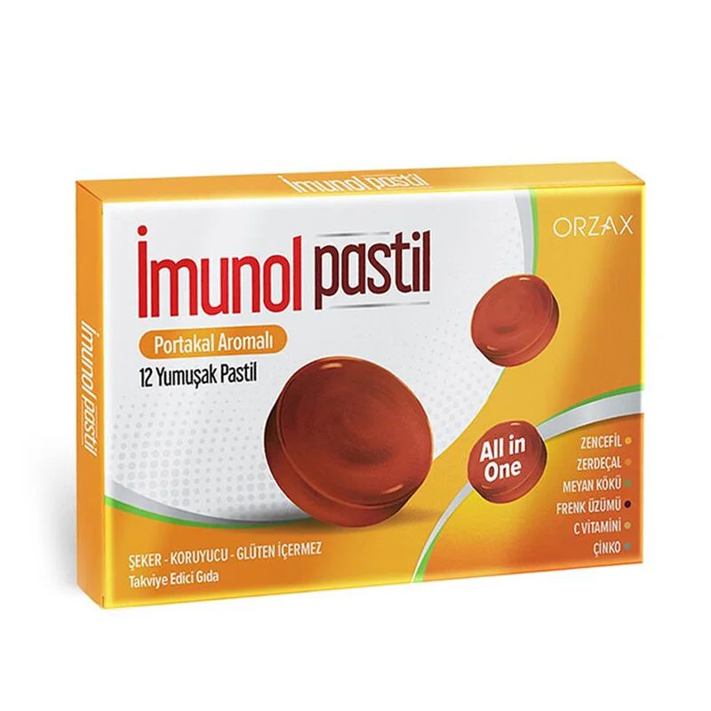 Orzax İmunol Pastil Orange Flavored 12 softgels