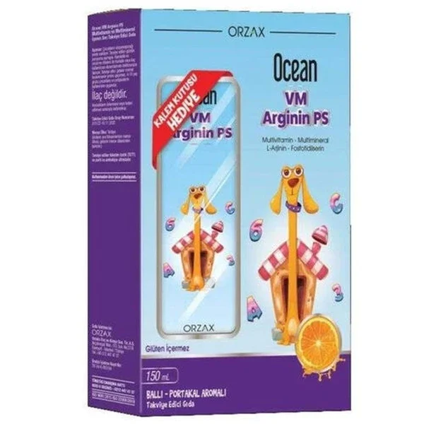 Orzax Arginine PS Supplement 150ml - Free Pencil Case Gift