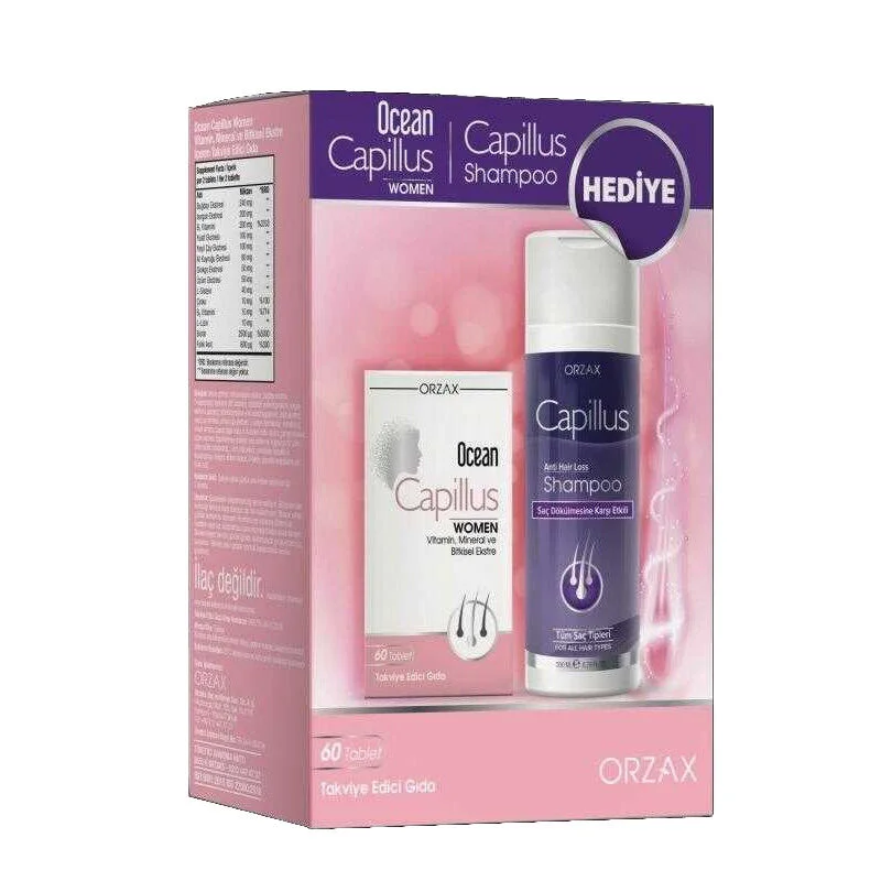 Orzax Ocean Capillus Women 60 tablet Shampoo Gift