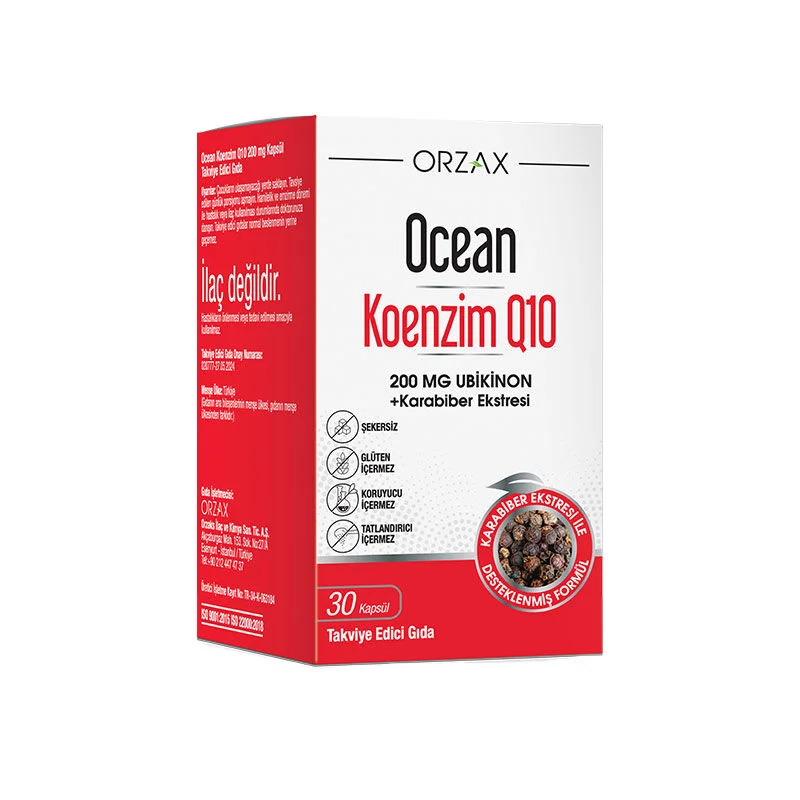 Orzax Ocean Coenzyme Q10 200 mg Ubiquinone 30 capsules