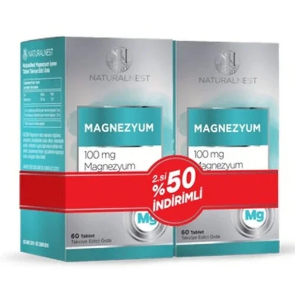 Naturalnest أقراص المغنيسيوم الطبيعية من ناتشورال نيست، ٢ × ٦٠ قرصًا خصم ٢.٥٠٪