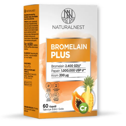 Бромелайн Плюс 60 капсул от Naturalnest