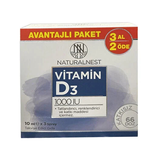 Naturalnest بخاخ فيتامين د3 1000 وحدة دولية من ناتشورال نيست، 10 مل، اشترِ 3 وادفع 2