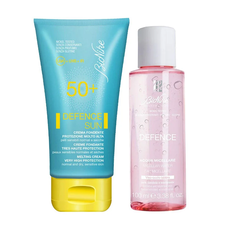 Bionike Defense Sun Spf 50 melting Cream 50 ml + Micellar Water 100 ml Gift