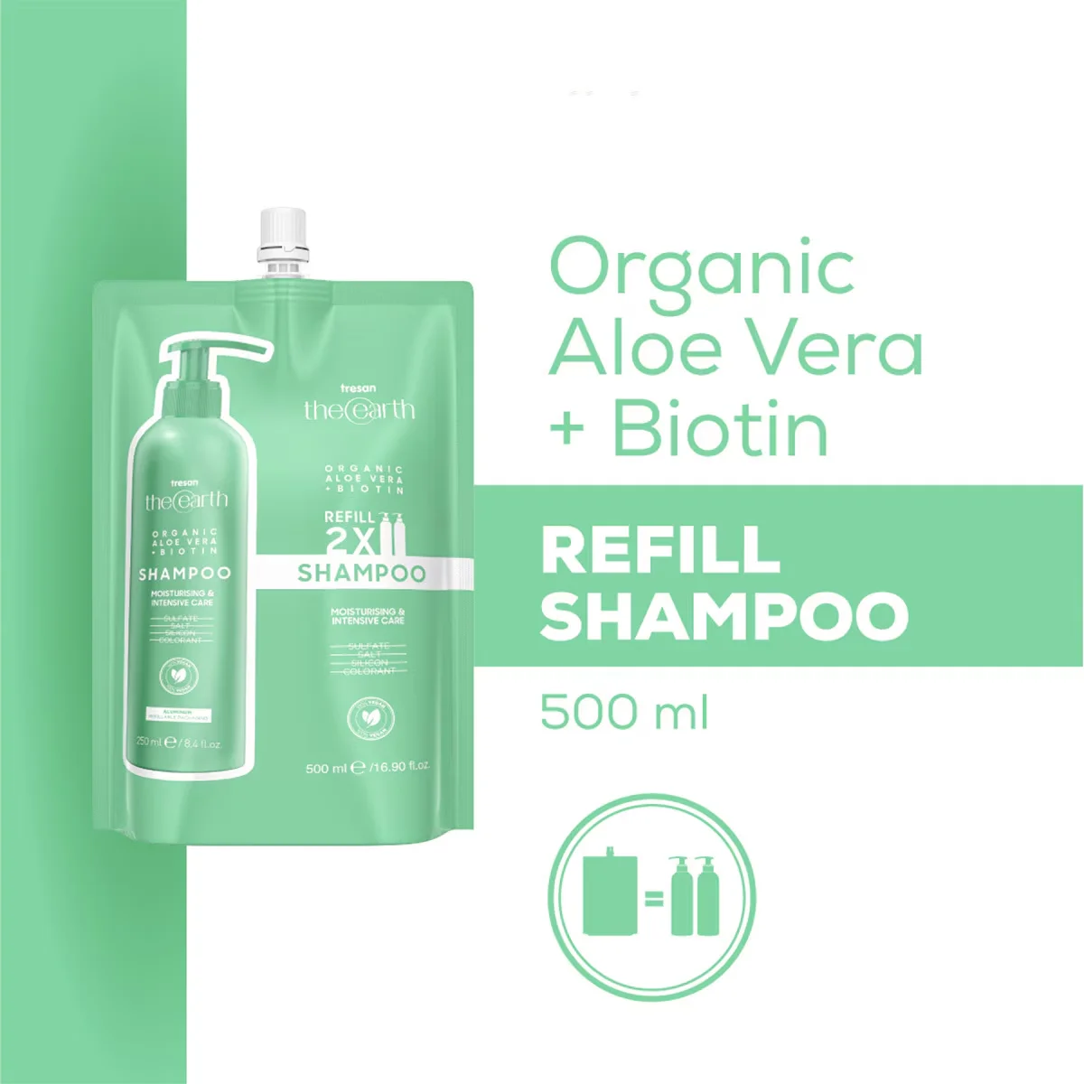 Tresan The Earth Shampoo Aloe Vera&biotin 500 ml