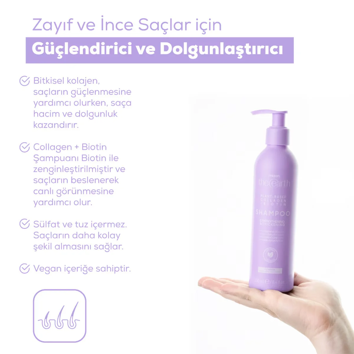 Tresan The Earth Shampoo Collagen&amp;biotin 250 ml