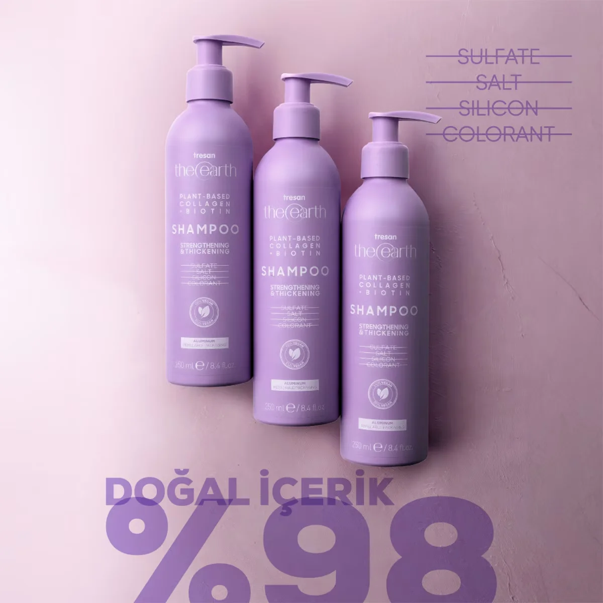 Tresan The Earth Shampoo Collagen&amp;biotin 250 ml