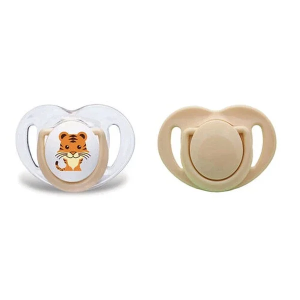 Mamajoo Silicone Orthodontic Double Pacifier Ecru Kaplan 6 months +