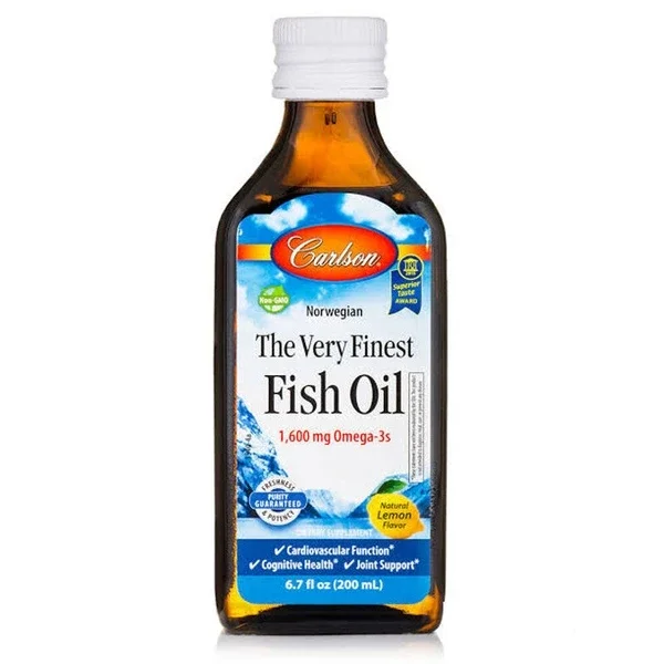 Carlson Fish Oil Omega 3 fish Oil Syrup Lemon Flavor 200 ml