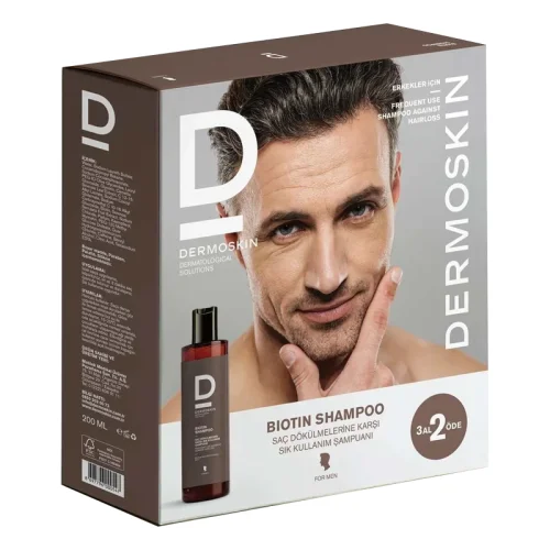 Dermoskin Biotin Shampoo For Men 200 ml Buy 3 pay 2