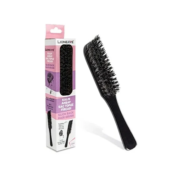 Lionesse Wooden Thick Bun Brush - Heat Resistant Hair Tool