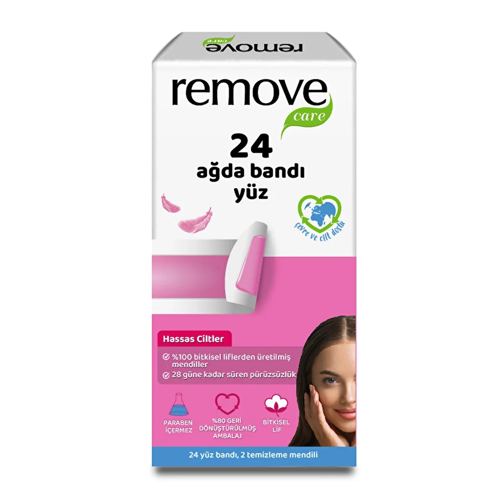 Восковые полоски для лица Remove Care для чувствительной кожи 24 шт