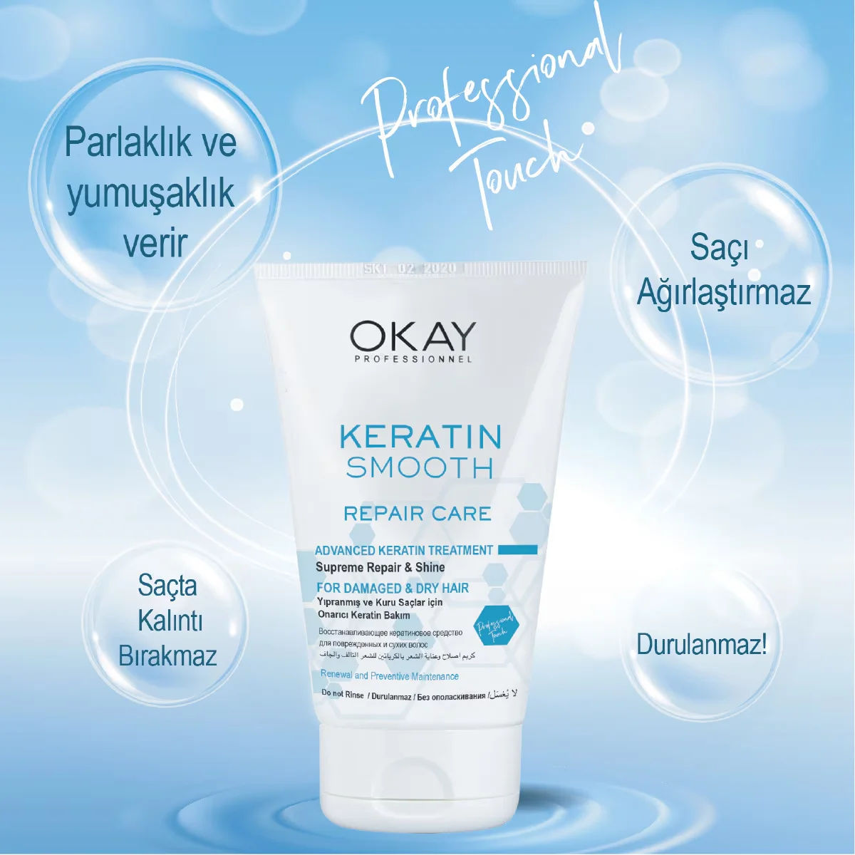 Okay Professionnel Keratin Glättungs-Leave-In Conditioner 100 ml