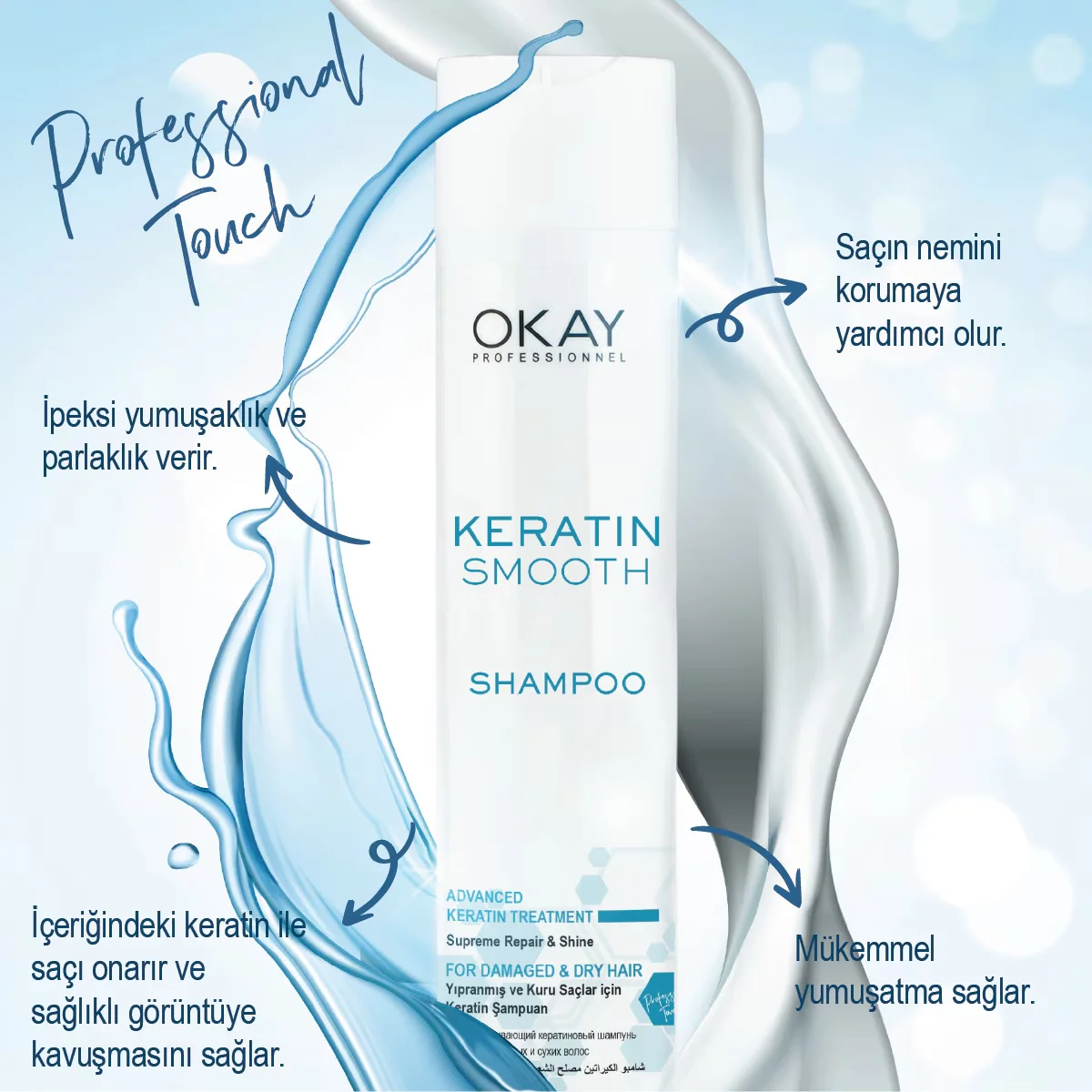Okay Professionnel Keratin Smooth Shampoo 300 ml