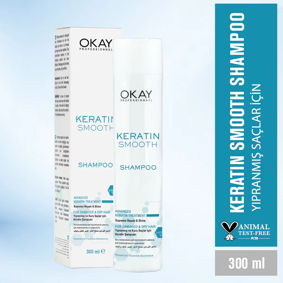Okay Professionnel Keratin Glättendes Shampoo 300ml