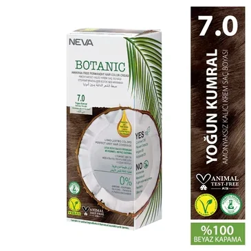 Neva Botanic Hair Dye No: 7.0 intense Blonde Vegan Ammonia Free