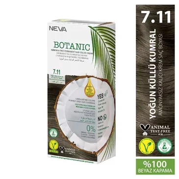 Neva Botanic Hair Dye No: 7.11 ash Blonde Vegan Ammonia Free