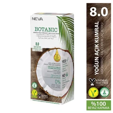 Neva Botanic Hair Dye No: 8.0 intense Light Blonde Vegan Ammonia Free